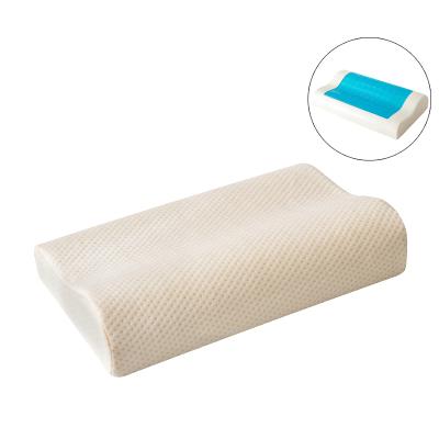 China Antistatic Roll Gel Air Neck Bed Wave Shape Gel Memory Foam Breathable Cervical Pillow for sale