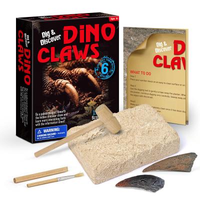 China Non-Toxic Stock Toys Eco-friendly Stem Dinosaurs Kits Toys Dig And Discover Dinosaur Claw Toy Fossils Dig for sale