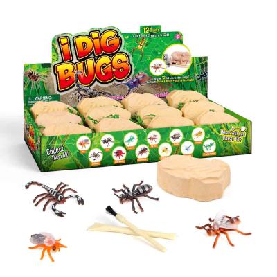 China Education Toy I Dig Plug The Other Child Buggy Educational Paleontology Toy Bus Excavation Kit Insects Dig Toy for sale