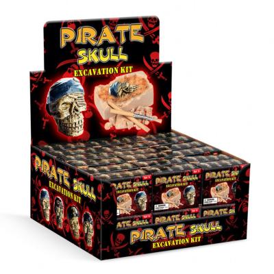 China small size pirate 4 assorted Dig Kit, 4 assorted, 36pcs per display archeology excavation toys educational set for sale