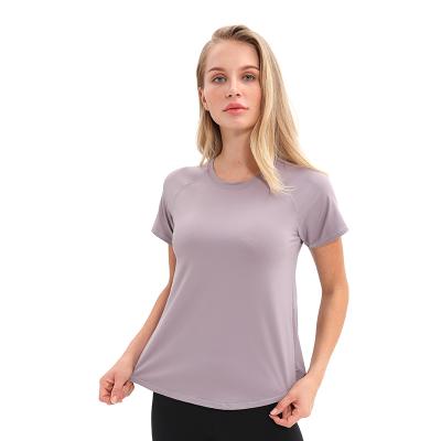 China Antibacterial Women's Mesh Wicking Running Sport Training Cool Gym Running T-Shirt for sale