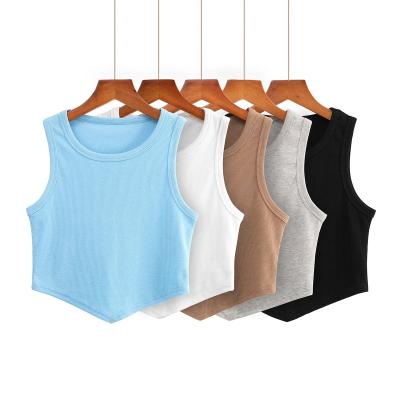 China Viable Women Loose Cotton Sweat Training Gym Yoga Soft Ribbed Tank Tops for sale