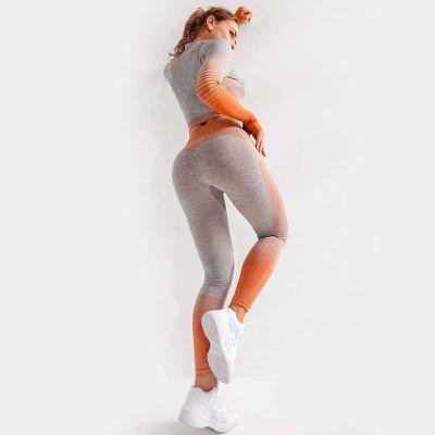 China Antibacterial Seamless Sports Grown Gym Set Gaiters Yoga Pants Casual Clothes for sale