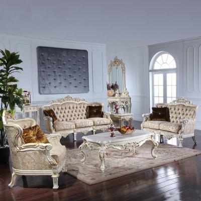 China Foshan Furniture French Antique Sofas Export To Wood Furniture French North Europe Style Sofa Set for sale