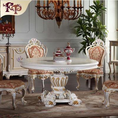 China Solid Wood Antique Dining Room Furniture Classic French Provincial Dining Room Furniture for sale