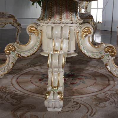 China Classic Solid Wood Baroque Dining Room Furniture Solid Wood Dining Set Made In China for sale