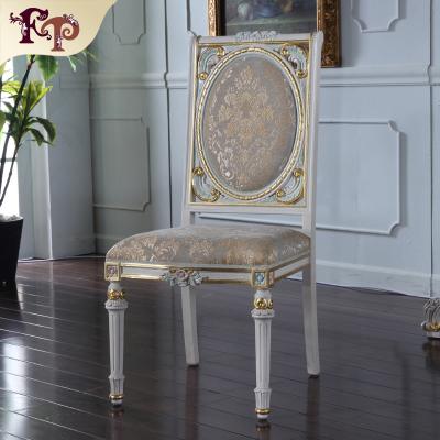 China Luxury Solid Wood Dining Chair Home Furniture Wood Royal Europe Dining Chair for sale