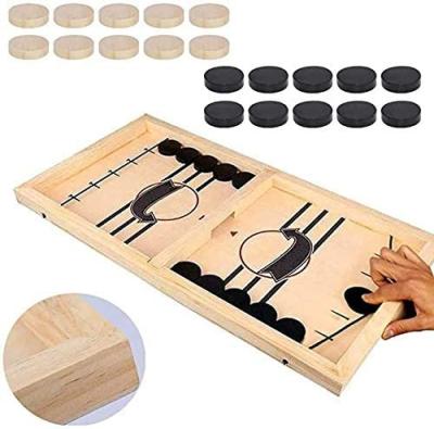 China Hockey Table Wooden Board Winner Sports Entertainment Family Drinking Slingshot Games For Adults Sling Puck Game for sale