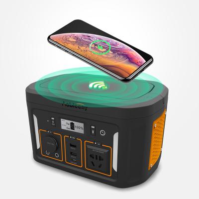 China Multi-functions Wholesale Backup Lithium Power Station Wireless Charging Portable Solar Generator for sale