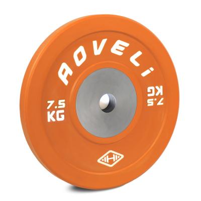 China Universal Color Competition Barbell Plate Weight Weight Lifting Rubber Bumper Plate for sale