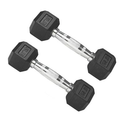 China Manufacturer Offers Good Quality Universal Black Rubber Hex Dumbbell for sale