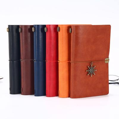 China Unique PU Leather Soft Cover Gift Stationery School Retro Hardcover Book Design Traveler's Notebook for sale