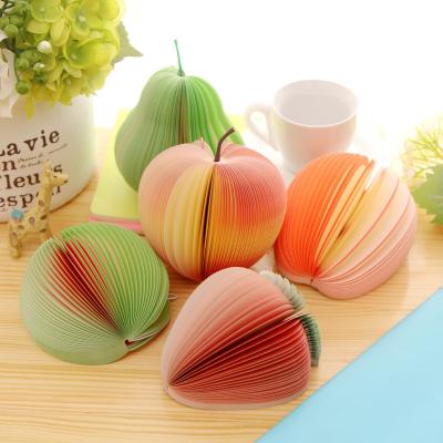 China Newest Creative Custom Splicing Loose Leaf Fruit Shape Notes Selling Cheap Cute Sticky Note Pad for sale