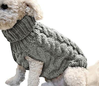 China Viable Manufacturers Spot Autumn And Winter Pet Apparel Luxury Casual Knitted Acrylic Warm Dog Clothes for sale