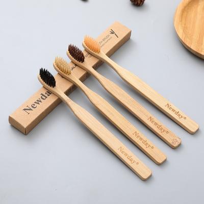 China Other Best Selling Bamboo Style Dental Cheap Charcoal Toothbrush Portable Travel Soft Simple Wholesale Wool Material for sale