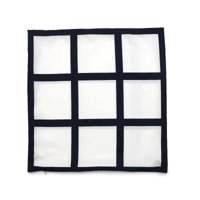 China Durable 16Inch * 16Inch Double Sided Nine Panel Sublimation Pillow Cover For Sublimation Ink Transfer Heat Press Printing Crafts for sale