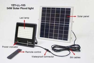 China 50w 5400 Lumen Solar LED Flood Lights / High Lumen Solar Landscape Flood Lights for sale