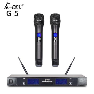 China Perfect Sound Microphone Handheld Microphone UHF Dual Channel Dual Channel Wireless System, for Church/Home/Karaoke/Meeting for sale