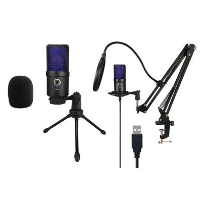 China Factory High End USB Microfone, MIC Game, Studio Recording Microphone Condenser Microphone USB Podcast USB Microphone OEM Flow for sale