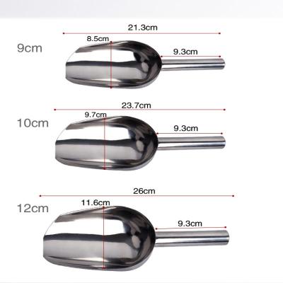 China Viable Manufacturers Wholesale Stainless Steel Spoon Shovel Dry Ice Cube Scoop for sale