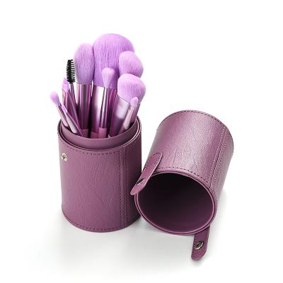 China Portable & 11PCS Long Lasting Purple EYE Makeup Brushes Natural Goat Hair Pony Hair Eye Shadow Eyeliner Eyebrow Eye Set Brush Make Up Brush Set for sale