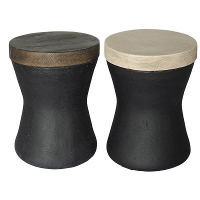 China New Design Modern Drum GRC Stool Wooden GRC Look Like Paint Seat For Hotel Home Decoration With Different Color For Garden Stand for sale