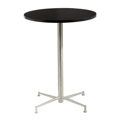 China Environment Friendly Modern Metal Indoor Restaurant Bars Stainless Steel Plywood Top High Round Folding Portable Bar Table for sale