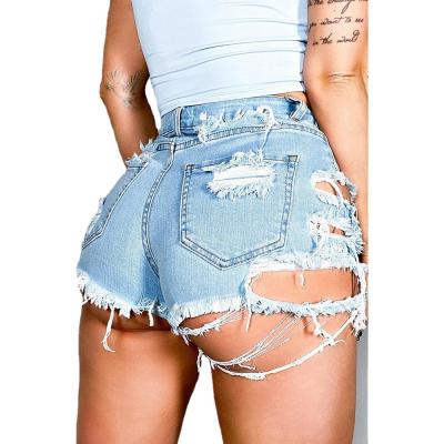 China RBX 2021 New Fashion Women's Jean Shorts Irregular Torn Hole Stretch Denim Shorts Jeans Pants QUICK DRY For Woman for sale