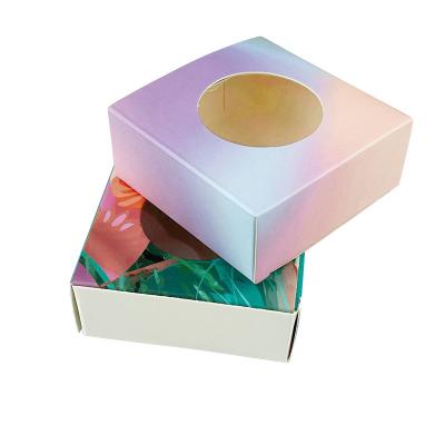 China Recycled Disposable Handmade Materials PVC Window Box Soap Packaging Box Air Cushion Box for sale