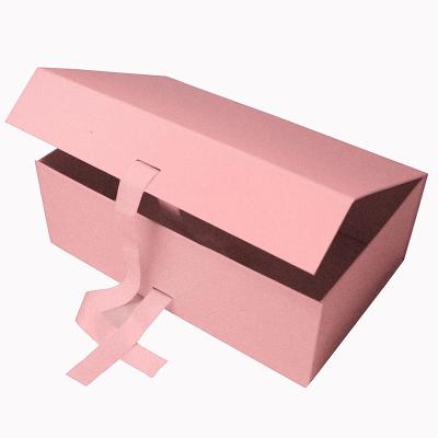 China Wholesale custom logo recycled materials cajas regalo carton packing magnetic narrow wrapping paper ribbon cardboard gift box for sale