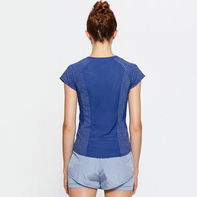 China Breathable Breathable Quick-Dry Tops Short Sleeve Yoga Training Running Women Shirt Fitness Clothes for sale