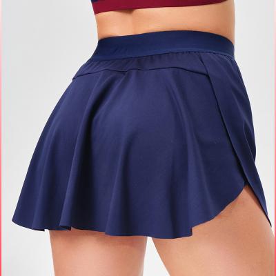 China RIMS Custom Namay Color Workout Sheer Skirt Inside Shorts Sportswear Golf Tennis Skirts for sale