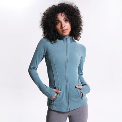 China Wholesale Breathable Women Slim Fit Breathable Sports Wear For Ladies Yoga Jackets With Zipper for sale