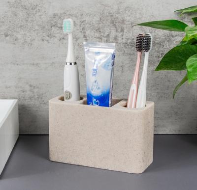 China Best Quality Fashion Marble Sandstone Natural Toilet Bathroom Accessories Toothbrush Holder Hotel Viable Resin Home for sale