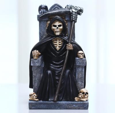 China Europe Amazon Resin Crafts Halloween Decoration Ornaments Western Traditional Throne Of The Dead Gifts for sale