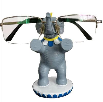 China Animal Table Free Standing Elephant Glasses Stand Resin Dog Glasses Sunglasses Stand Holder Bracket for sale