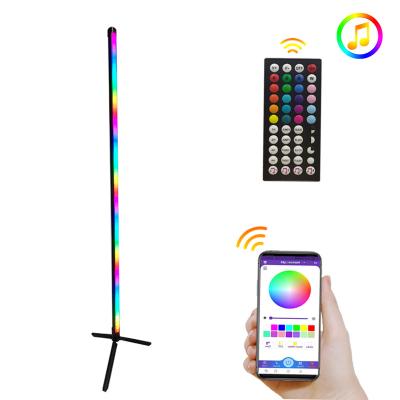 China New Product 5V Black 140Cm Stage Light Easy Key Remote Control Or Phone App Dimming RGB Floor Lamp for sale