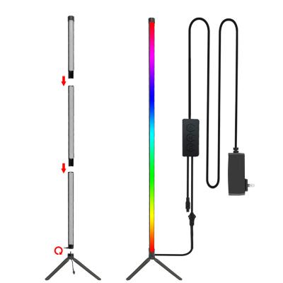 China Simple App Control Easy Graphite Smart Floor Light RGB Corner Position Led RGB Floor Lamp For Game Room for sale