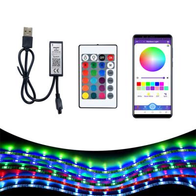 China RGBW Led Strip Lighting Mini Rgb Led Lights Controller Dc5V Led Light Strip Remote Dimmer With Smart App Control For Strip Lights for sale