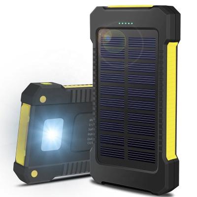 China Waterproof/2 USB Output With LED Power Bank 2000mah 1000mah System Solar Panels Instant Light Outdoor Waterproof Solar Power Bank For Phone With Fast Charger for sale