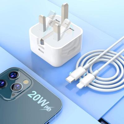 China Fast Charge For iPhone 0-50% In Plug 30mins UK PD 20w Fast Charger For Mobile Phone Type C USB-C Chargers 20W Adapters For iPhone 14 13 PRO Max UK Charger 12 for sale