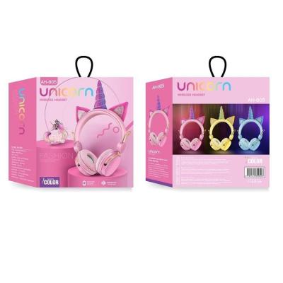 China Cute Unicorn Wireless Headphone Gaming Headset E-commerce Headset Kids Earphone Border Hot Selling With MIC For Child Gift for sale