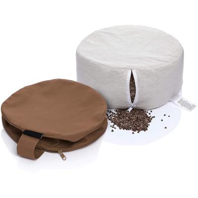 China Anti-pilling Hot Sales Zafu Yoga Meditation Buckwheat Bolster Pillow Cushion for sale