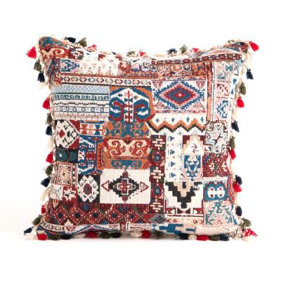 China Jacquard Macrame Moroccan Boho Sofa Throw Cushion Pillow Cases Anti-Static Exotic Blanket for sale