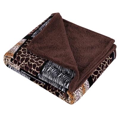 China Wholesale Customized PORTABLE Printing Sherpa Throw Blankets Flannel Sherpa Blanket for sale