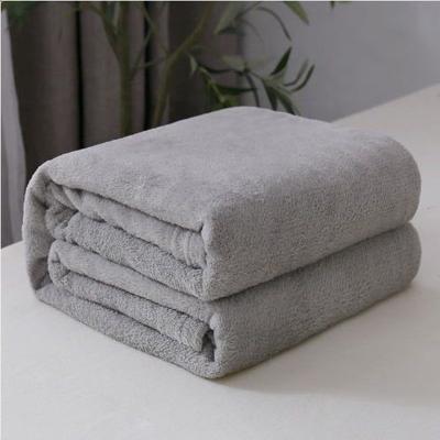 China High Quality PORTABLE Solid Coral Edge Blanket Travel Fleece Coral Blanket for sale