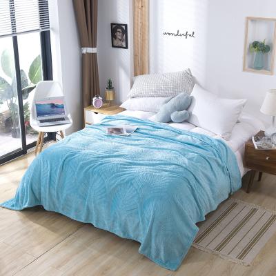 China Sustainable High Quality Soft And Warm Blankets Embossed Fleece Flannel Blanket for sale