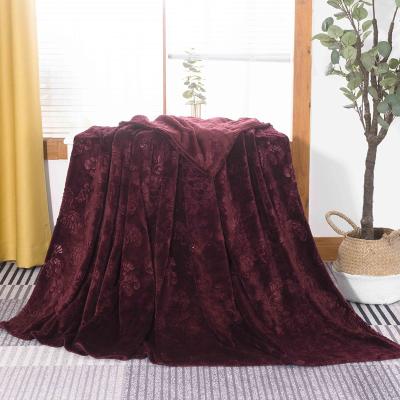 China PORTABLE Solid Flannel Blanket Factory Price High Quality Printing Flannel Blanket With Cut for sale