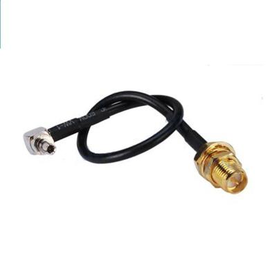 China CRC9 rf pigtail assembly cable to RP-SMA 3g antenna adapter connector cables for Huawei 3g usb modem GA-CRC9-RPSMA-01 for sale