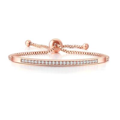 China Retro BOHEMIA Custom Jewelry Korean Simplified Rose Gold Plated Micro Zircon Bracelet for sale